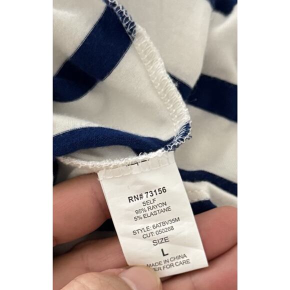 ATHLETA Blue White Maxi Long Stretch Soft Dress Size Large - Picture 4 of 5